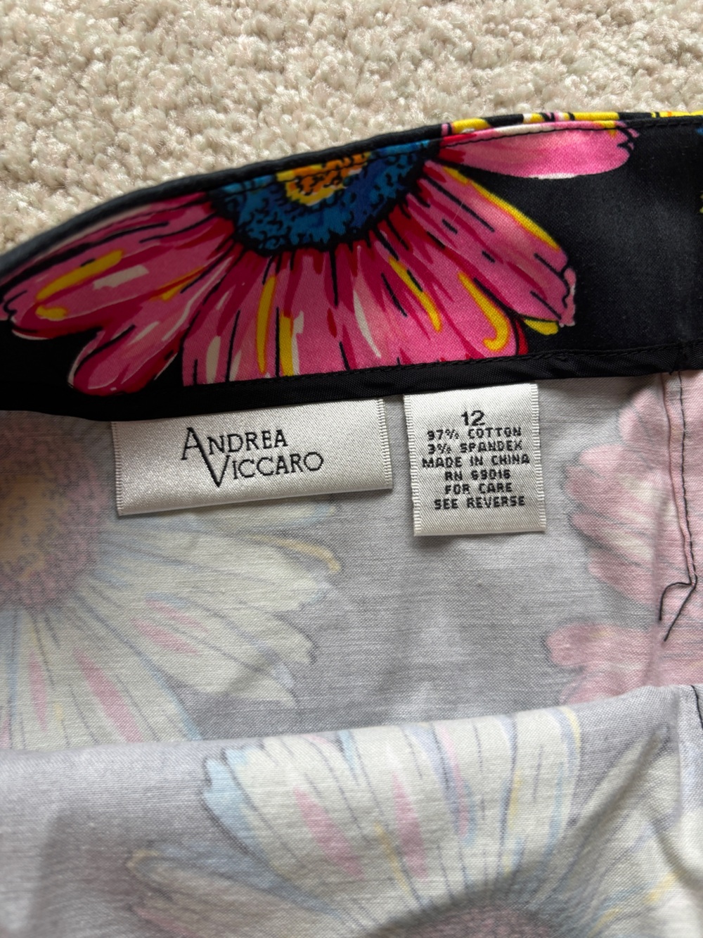 Andrea Viccaro Black Sunflower Print Pencil Skirt - Vibrant Floral Summer Hippie - Picture 6 of 8